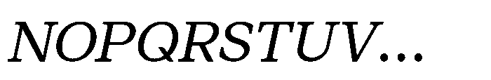 Avenyx Serif Regular Italic Font UPPERCASE