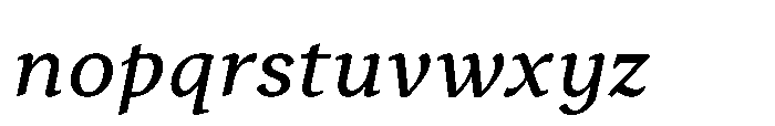 Avenyx Serif Regular Italic Font LOWERCASE