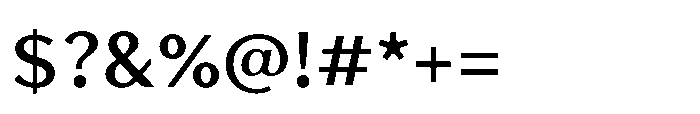 Avenyx Serif Semi Bold Font OTHER CHARS