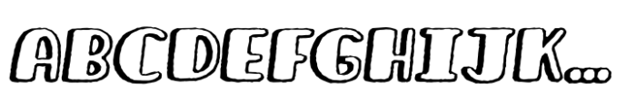 Averon Shadow Rough Italic Font UPPERCASE