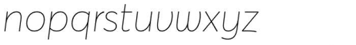 Averta ExtraThin Italic Font LOWERCASE
