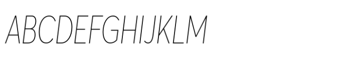 Averta PE Condensed Extrathin Italic Font UPPERCASE