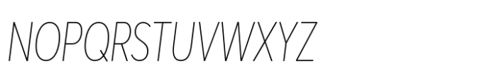 Averta PE Condensed Extrathin Italic Font UPPERCASE