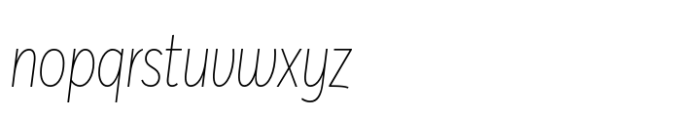 Averta PE Condensed Extrathin Italic Font LOWERCASE