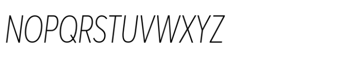 Averta PE Condensed ThinItalic Font UPPERCASE