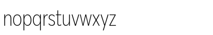 Averta PE Condensed Thin Font LOWERCASE