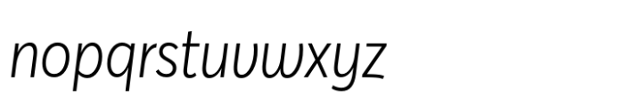 Averta PE Narrow Light Italic Font LOWERCASE