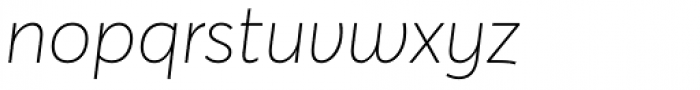 Averta Std PE Thin Italic Font LOWERCASE