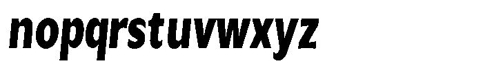 Avestra Black Condensed Italic Font LOWERCASE