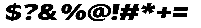 Avestra Black Expanded Italic Font OTHER CHARS