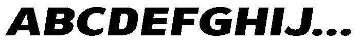Avestra Black Expanded Italic Font UPPERCASE