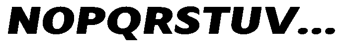 Avestra Black Expanded Italic Font UPPERCASE