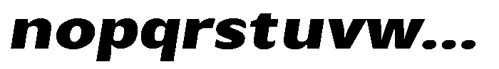 Avestra Black Expanded Italic Font LOWERCASE