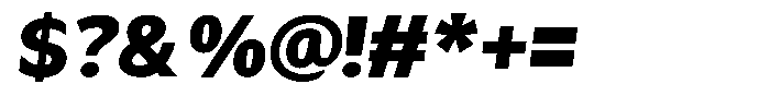 Avestra Black Italic Font OTHER CHARS
