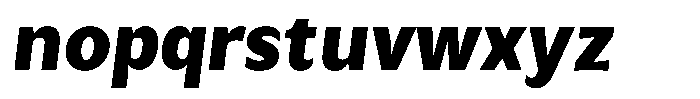 Avestra Black Italic Font LOWERCASE