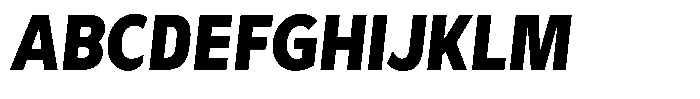 Avestra Black Semi Condensed Italic Font UPPERCASE