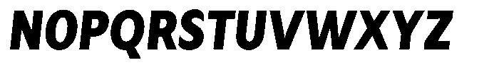 Avestra Black Semi Condensed Italic Font UPPERCASE