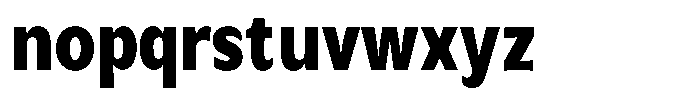 Avestra Black Semi Condensed Font LOWERCASE