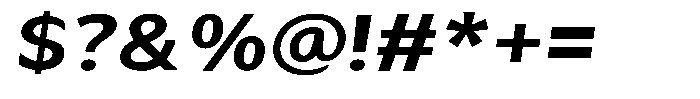 Avestra Bold Sem Exp Italic Font OTHER CHARS