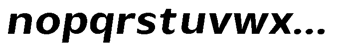 Avestra Bold Sem Exp Italic Font LOWERCASE