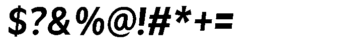 Avestra Bold Semi Condensed Italic Font OTHER CHARS