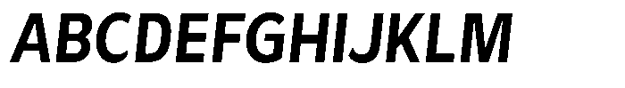 Avestra Bold Semi Condensed Italic Font UPPERCASE