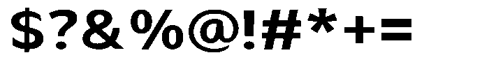 Avestra Bold Semi Expanded Font OTHER CHARS