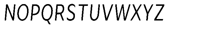 Avestra Condensed Italic Font UPPERCASE