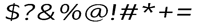 Avestra Expanded Italic Font OTHER CHARS