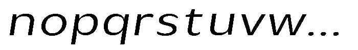 Avestra Expanded Italic Font LOWERCASE