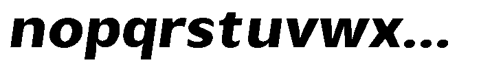 Avestra Extra Bold Sem Exp Italic Font LOWERCASE