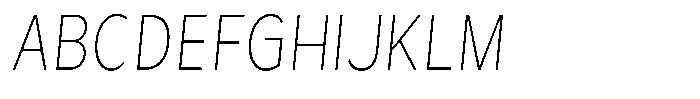 Avestra Extra Light Condensed Italic Font UPPERCASE