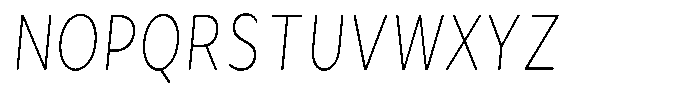 Avestra Extra Light Condensed Italic Font UPPERCASE
