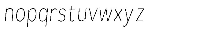 Avestra Extra Light Condensed Italic Font LOWERCASE
