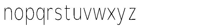 Avestra Extra Light Condensed Font LOWERCASE