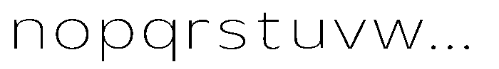 Avestra Extra Light Expanded Font LOWERCASE