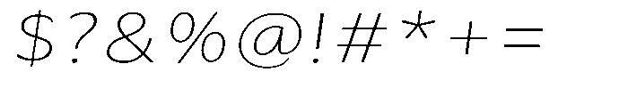 Avestra Extra Light Sem Exp Italic Font OTHER CHARS