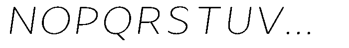 Avestra Extra Light Sem Exp Italic Font UPPERCASE
