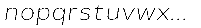 Avestra Extra Light Sem Exp Italic Font LOWERCASE