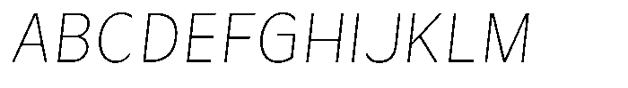 Avestra Extra Light Semi Condensed Italic Font UPPERCASE