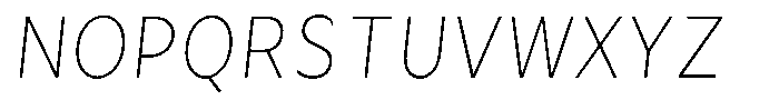 Avestra Extra Light Semi Condensed Italic Font UPPERCASE