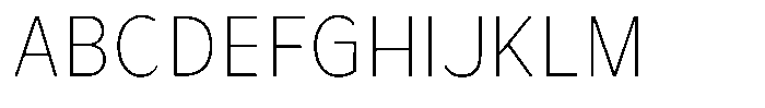 Avestra Extra Light Semi Condensed Font UPPERCASE
