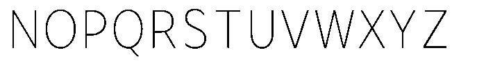 Avestra Extra Light Semi Condensed Font UPPERCASE