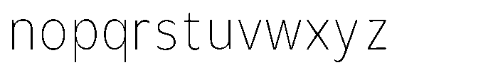 Avestra Extra Light Semi Condensed Font LOWERCASE