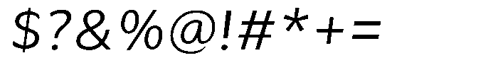 Avestra Italic Font OTHER CHARS
