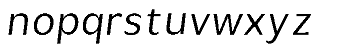 Avestra Italic Font LOWERCASE