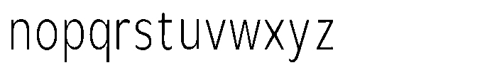 Avestra Light Condensed Font LOWERCASE