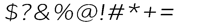 Avestra Light Sem Exp Italic Font OTHER CHARS