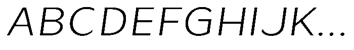 Avestra Light Sem Exp Italic Font UPPERCASE