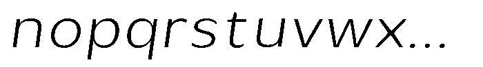 Avestra Light Sem Exp Italic Font LOWERCASE